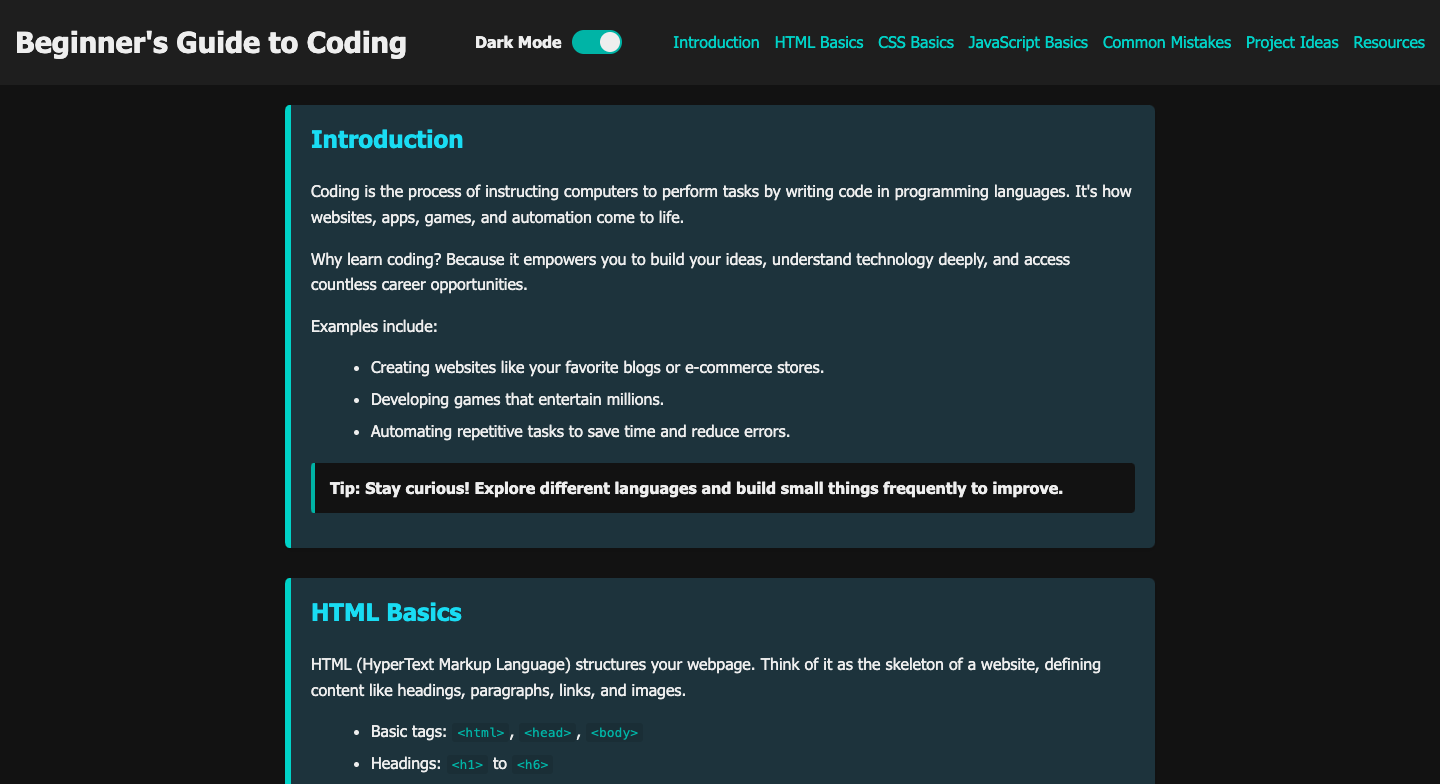 Beginner's Guide to Coding