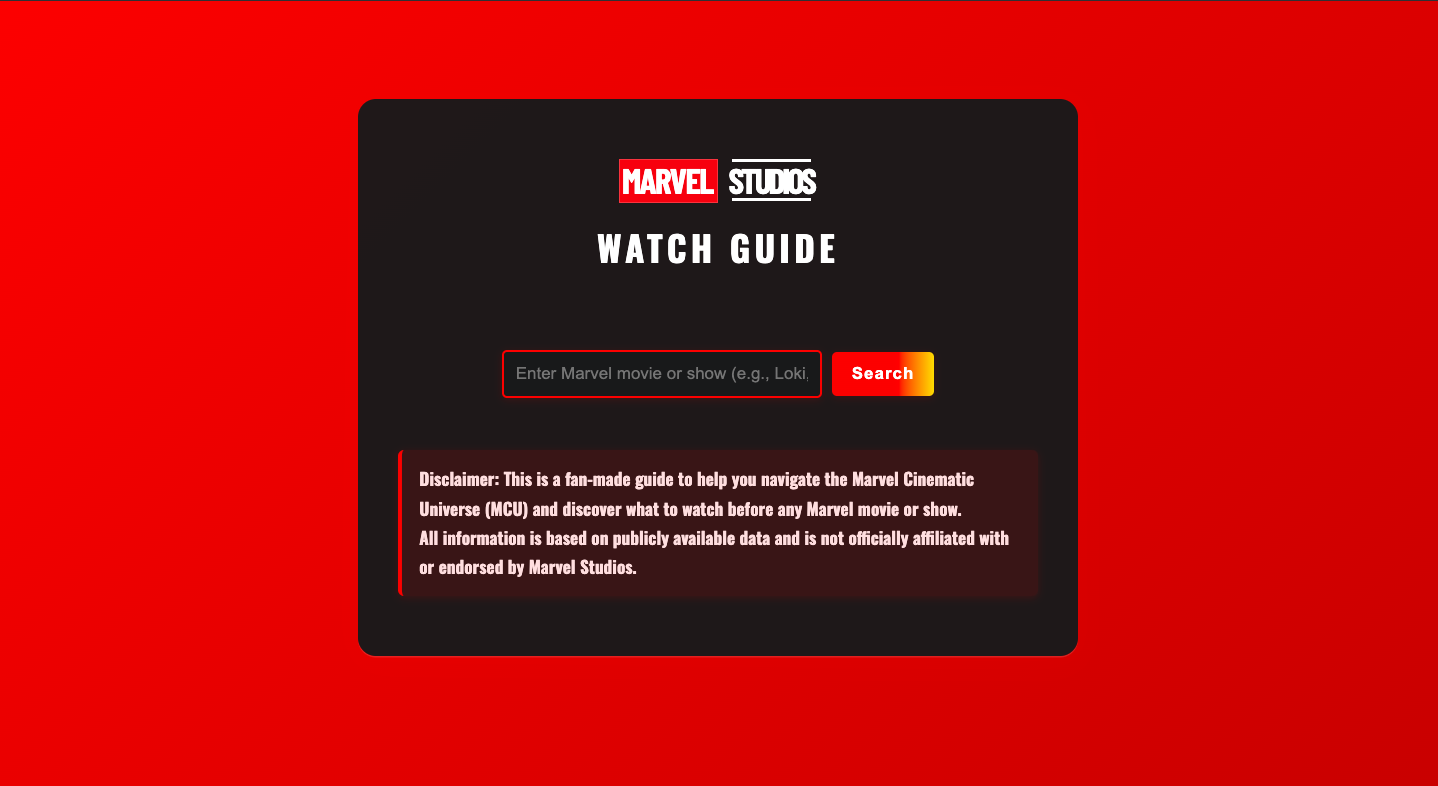 Marvel Watch Guide