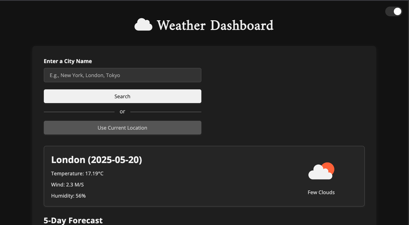 Weather Dashboard
